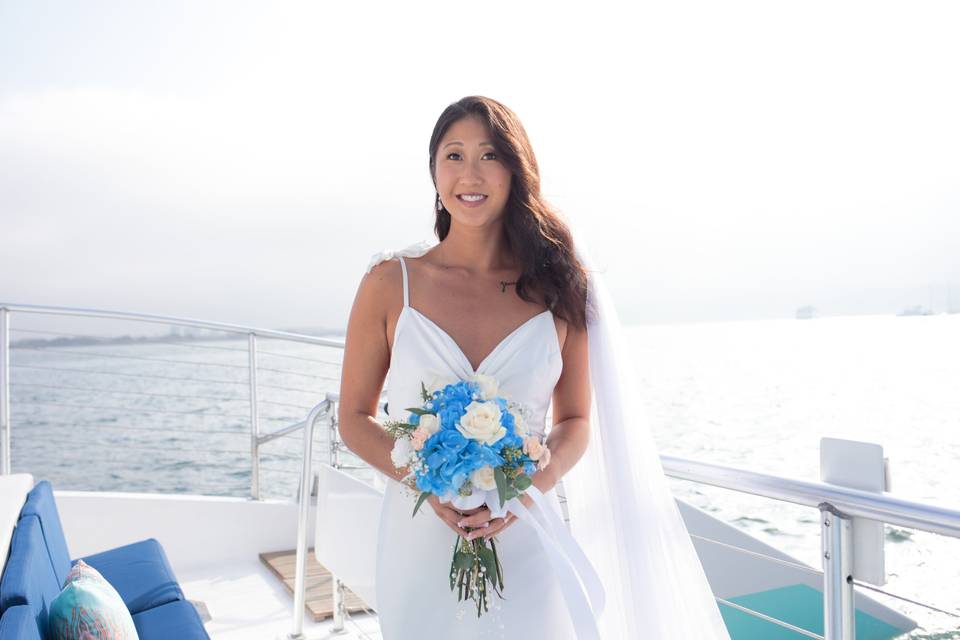 Bride Wedding Boat San Diego