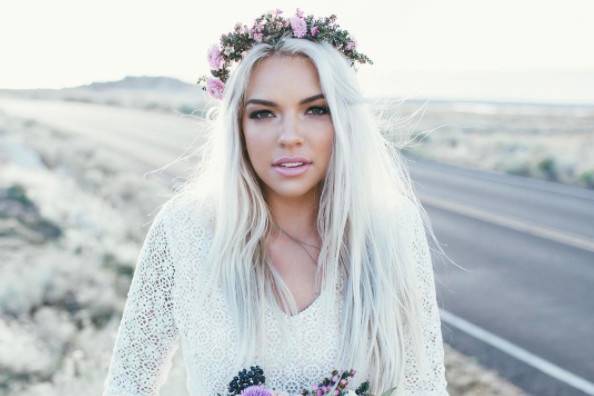 Bride holding her bouquet