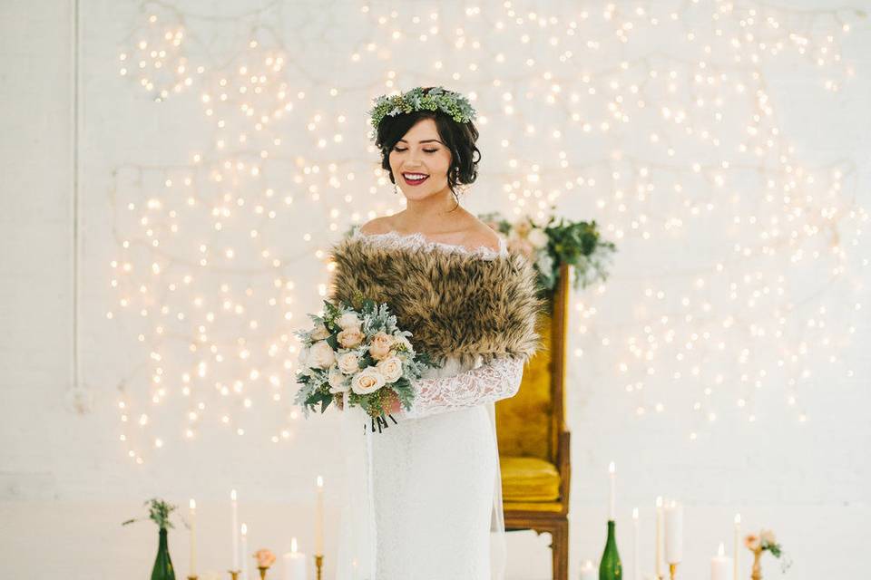 Bride holding her bouquet