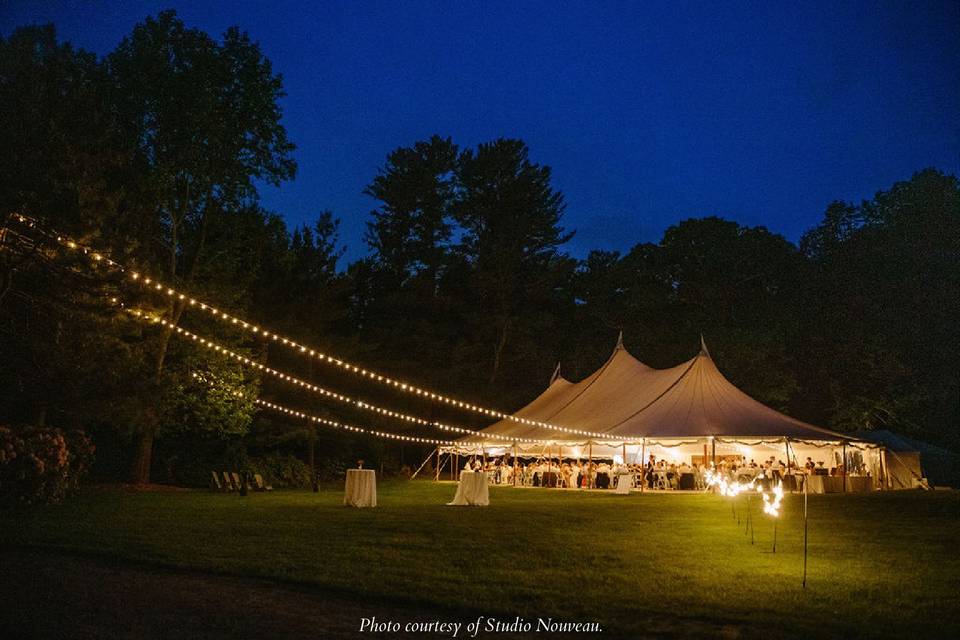 Tent aglow