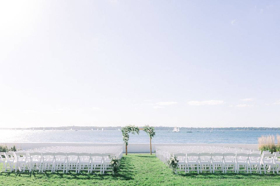 Waterfront wedding site