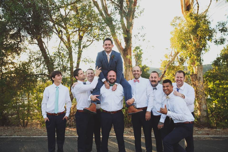 Kevin and his groomsmen