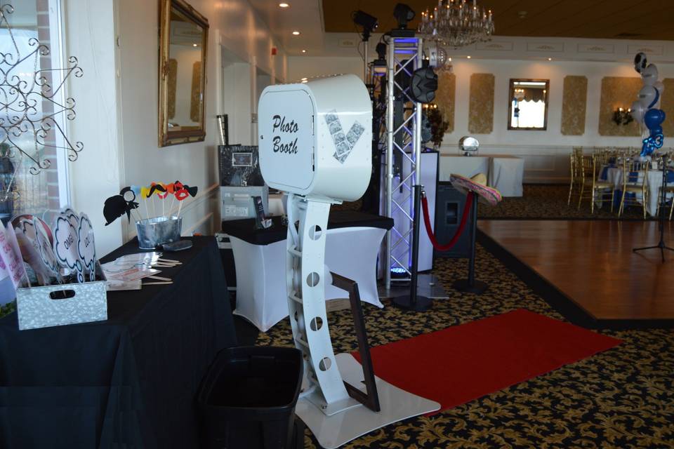 Jason's Bar Mitzvah in the South Ballroom at the Dutchess Manor in Beacon, NY.  The latest trend in photo booths is the 
