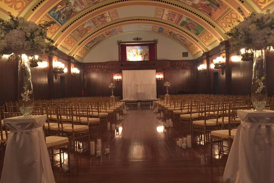 Wedding reception area