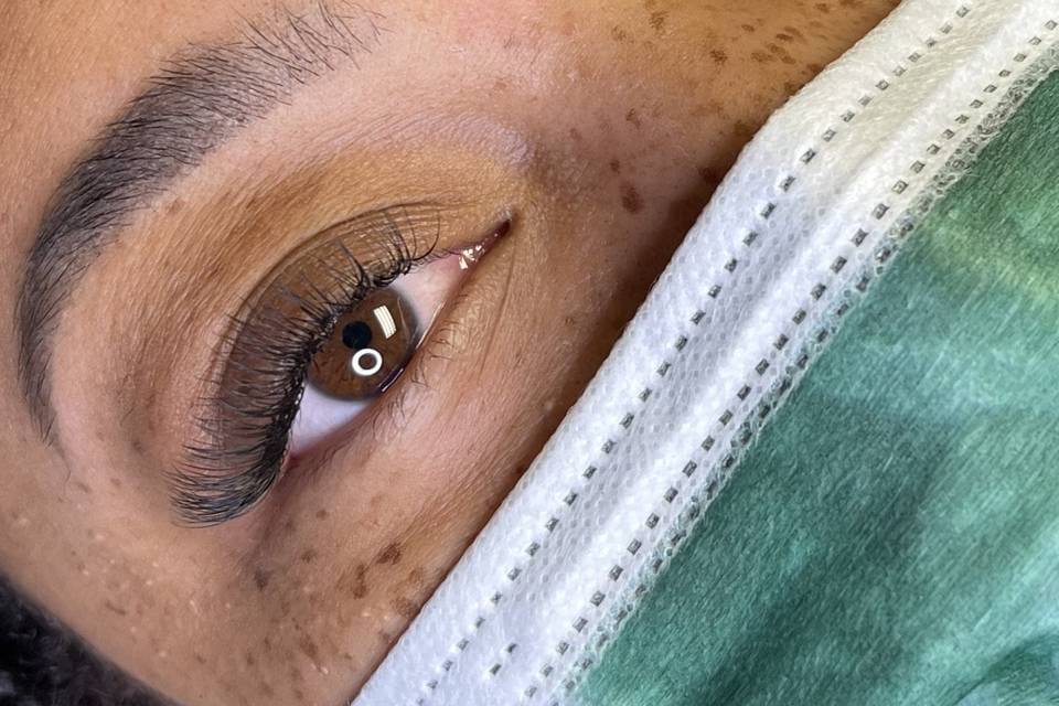 Brow Wax & Tint, Hybrid Lashes