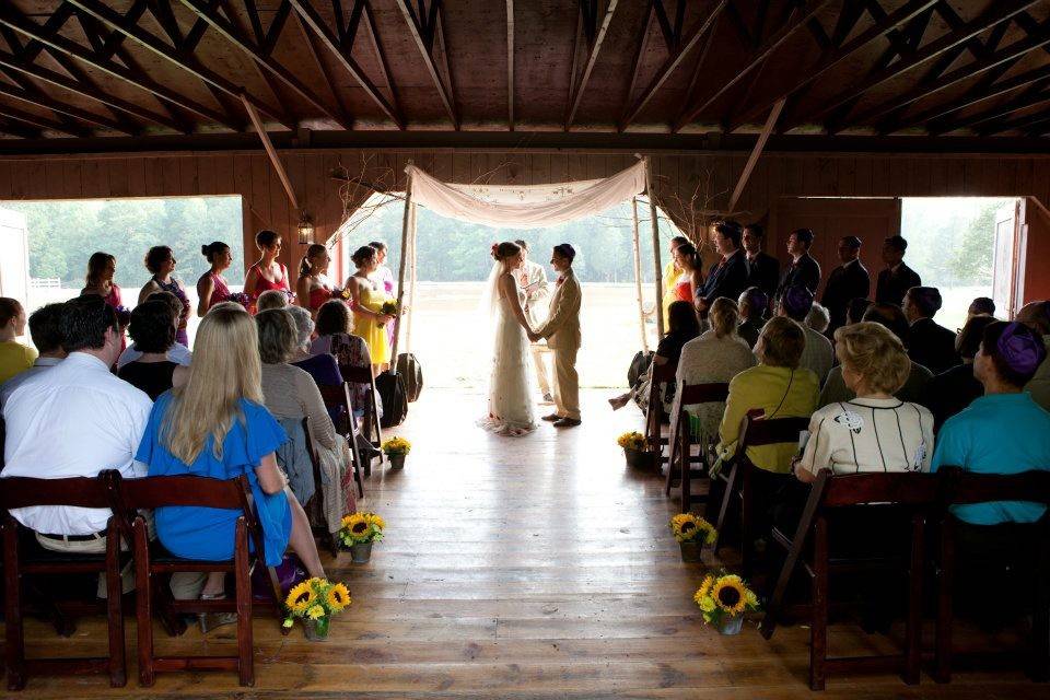 Outdoor wedding ceremony