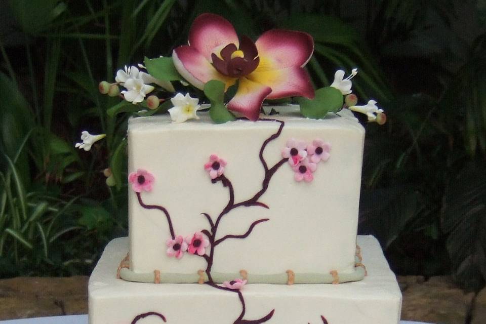 Cherry blossom inspired cake