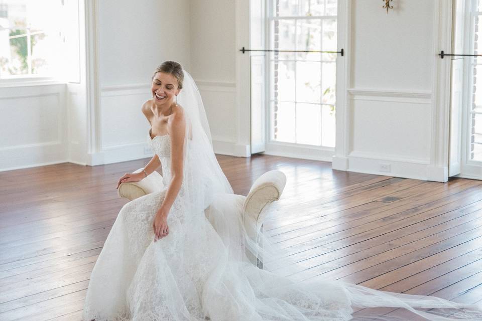 Smiling bride