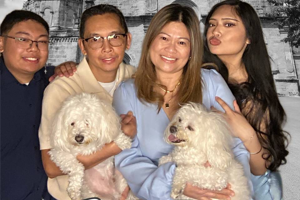 The whole family