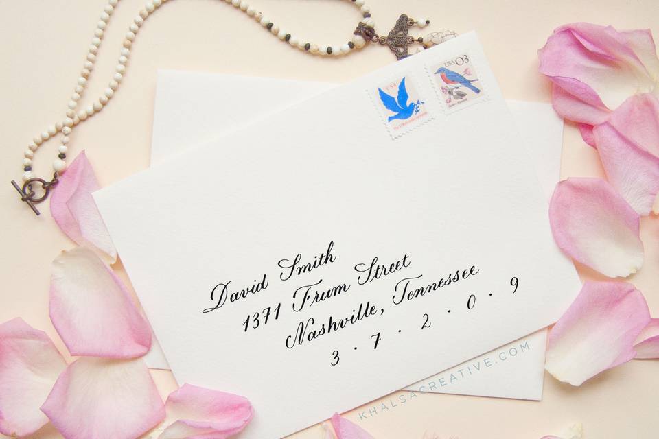 Classic Style Calligraphy Envelope Addressing