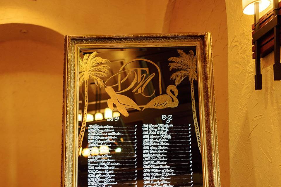 Calligraphy Seating Chart