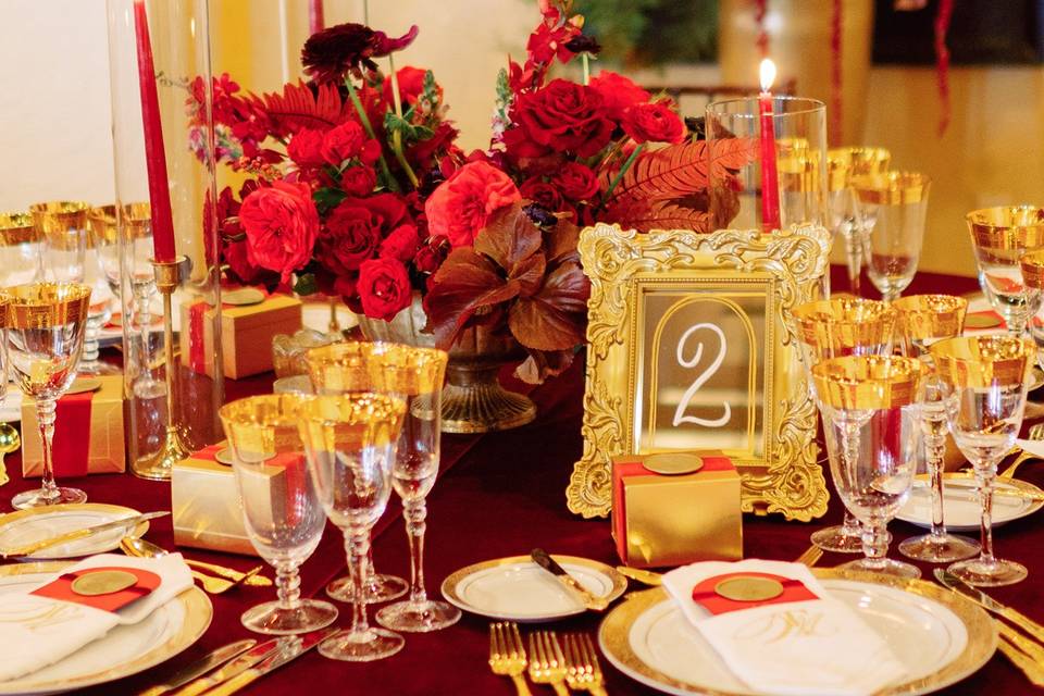 Calligraphy Table Numbers