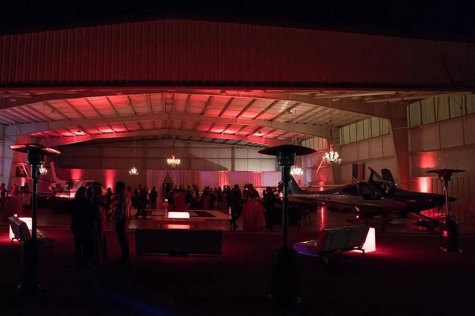Wedding reception setup
