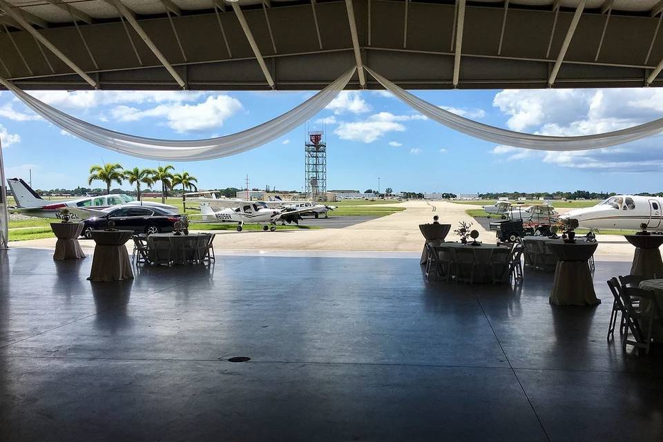 Wedding reception setup