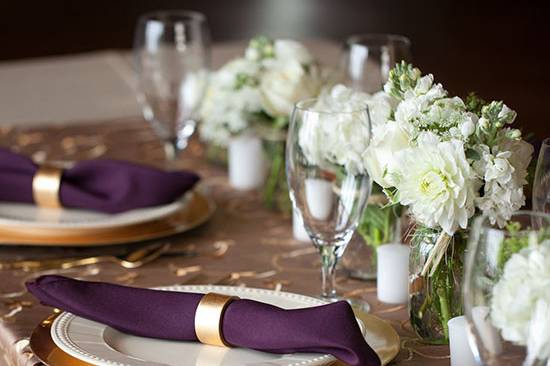 Violet table napkins