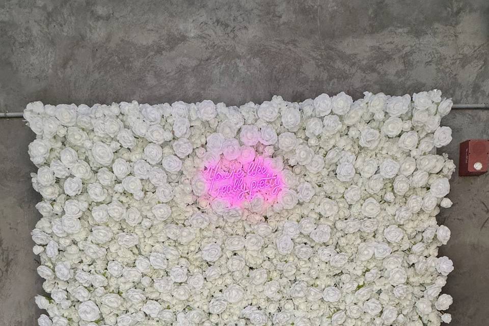 White Flower wall
