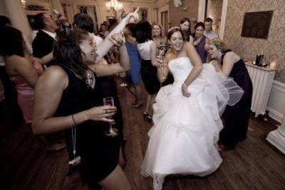 Toasting to the newlyweds