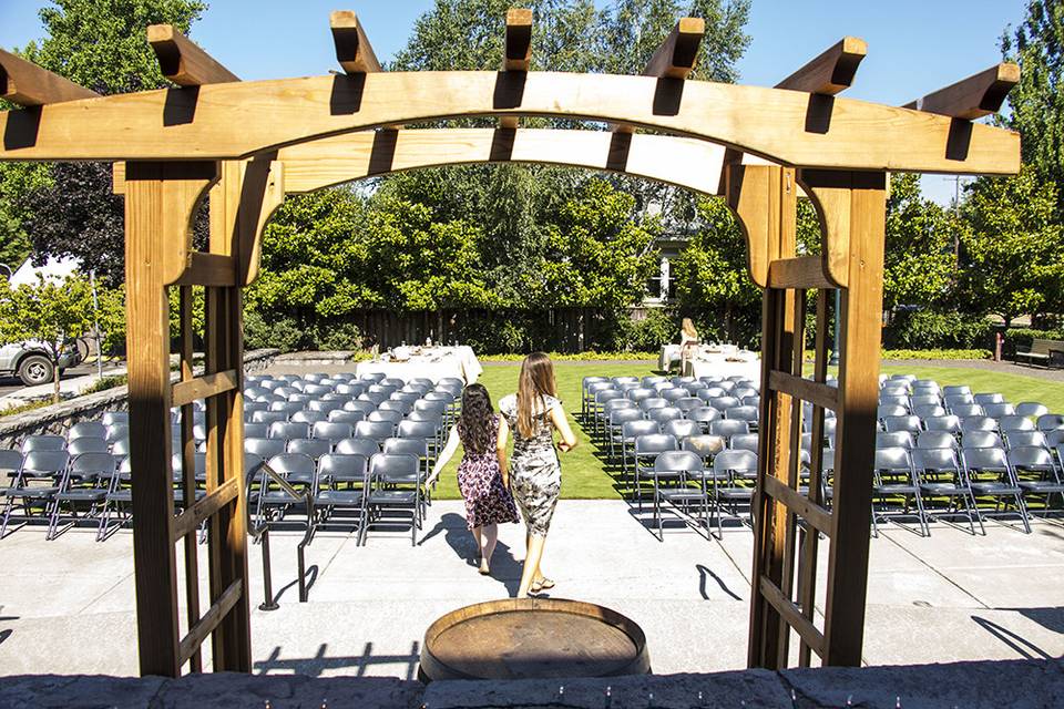 Outdoor ceremony area