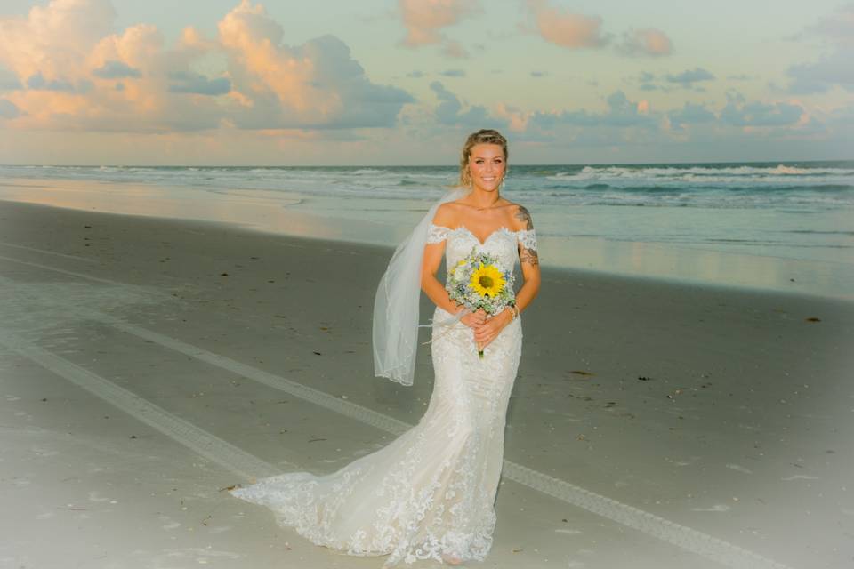 Beautiful Bride at Beach