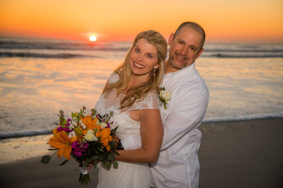 Sunrise Wedding Pose