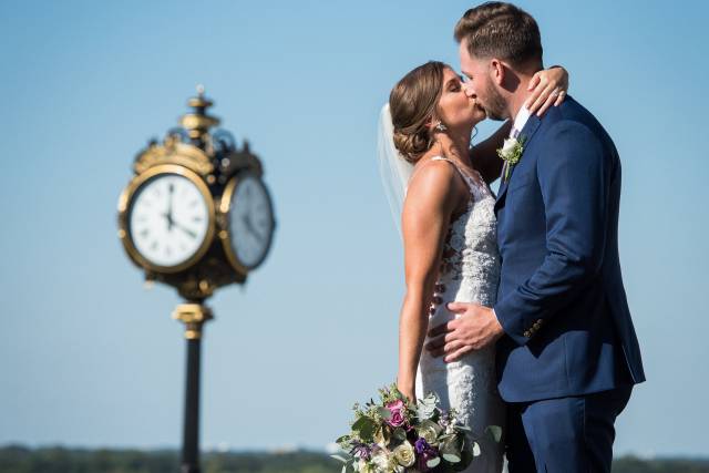 Photo in front of clock