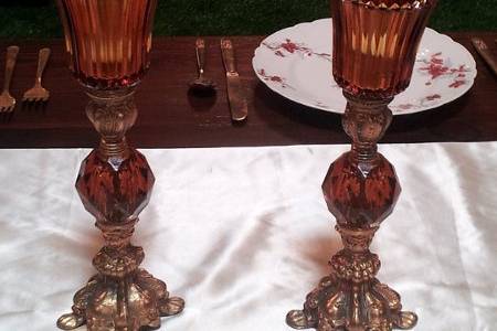 Amber candle holders!