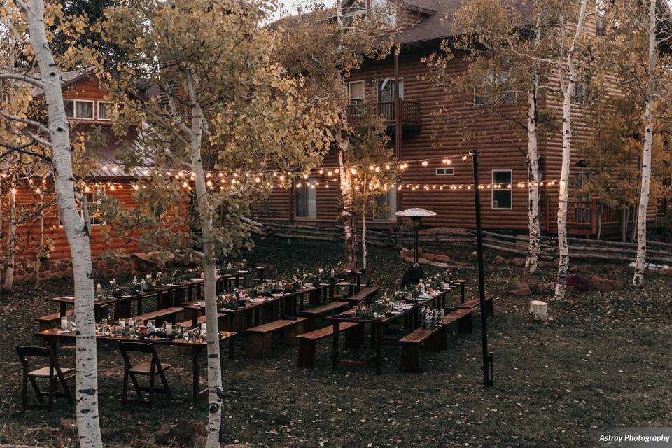 Fall wedding in the mountains