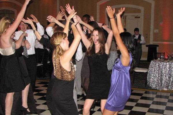 Having fun at the dance floor