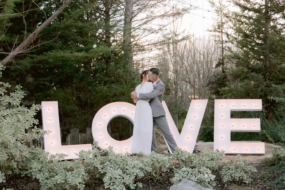 Love sign rental