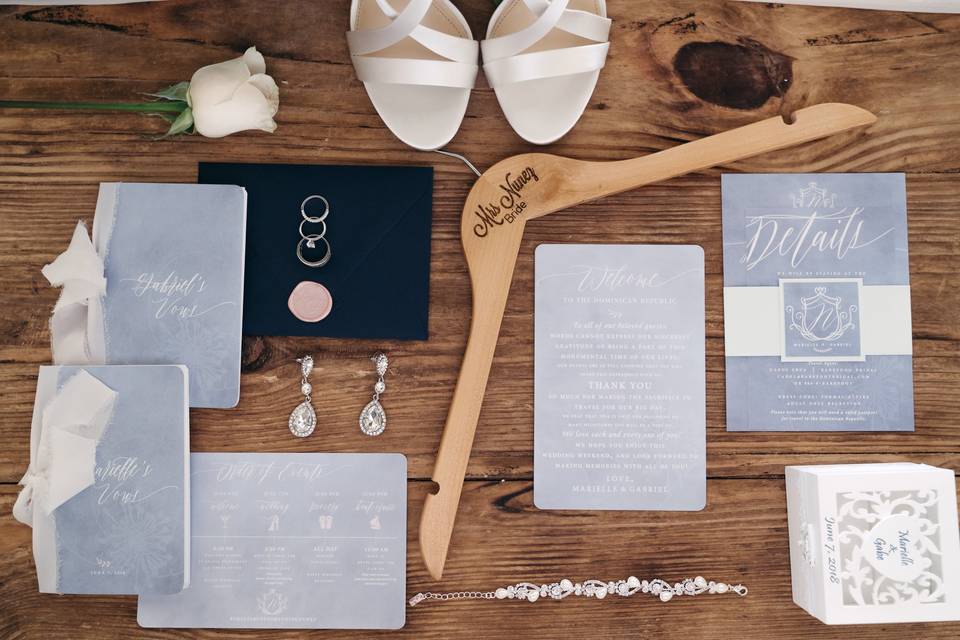 Dusty Blue Wedding Suite