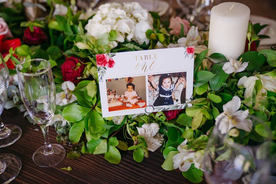 Photo Style Table Numbers