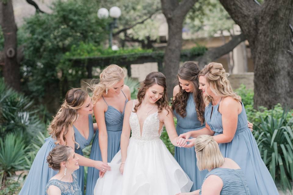 Bridemaids in Slate Blue