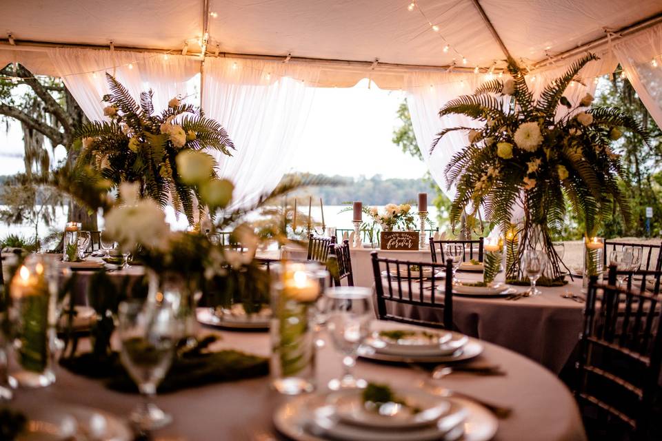 Tented Reception on the lake