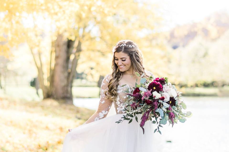 Bride and bridesmaids