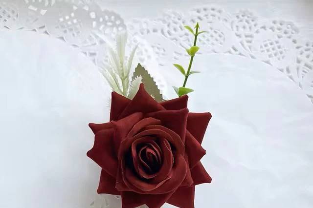 Red Real Feel Boutonniere
