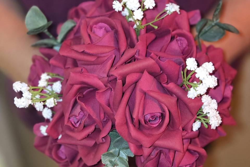 Red Real Feel Bride Bouquet