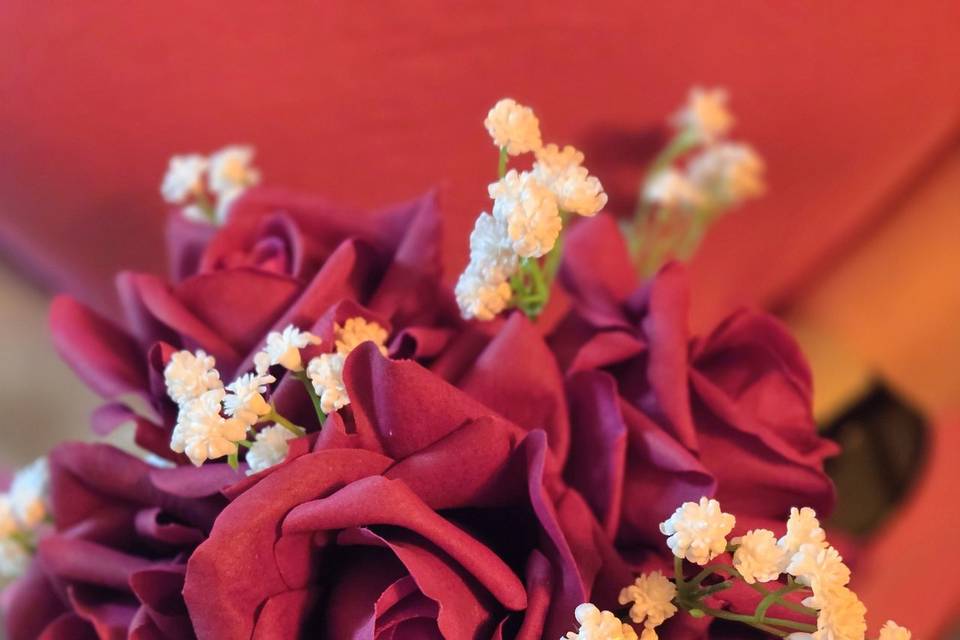 Red Bridesmaid Bouquet