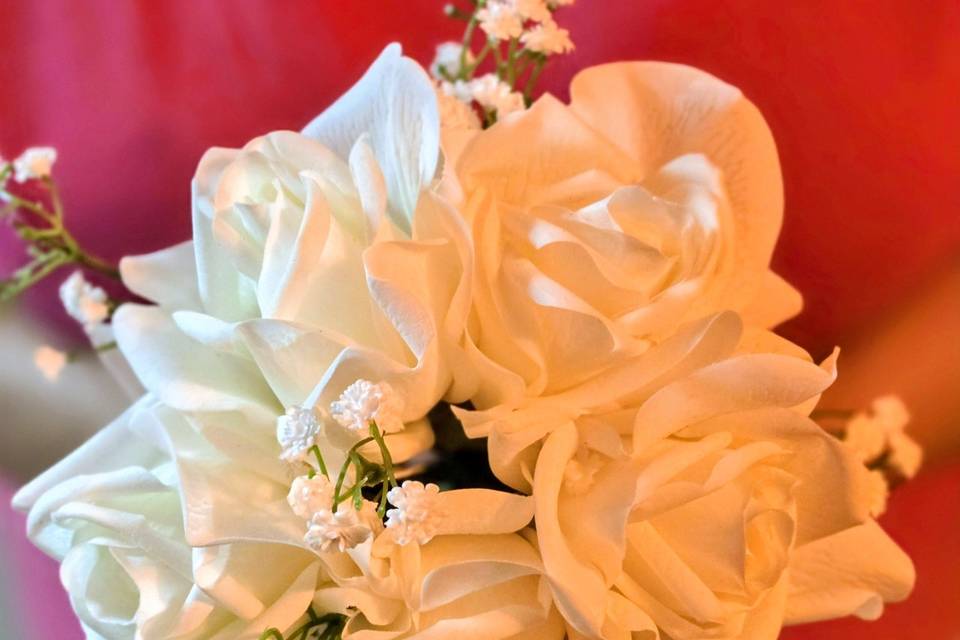 White Bridesmaid Bouquet