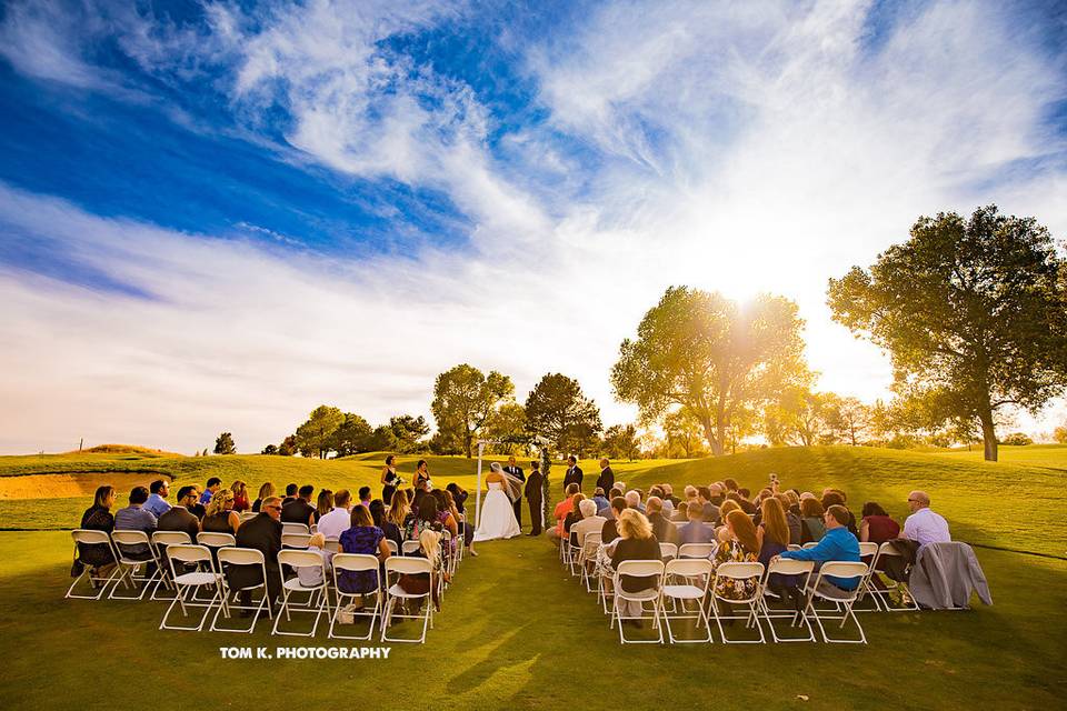 Outdoor wedding ceremony