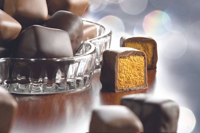 Buffalo's Famous Sponge Candy, milk and dark chocolate