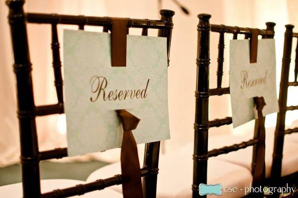 Reserved chairs