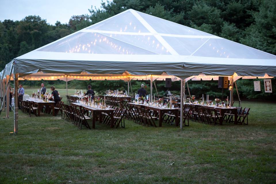 Reception tent