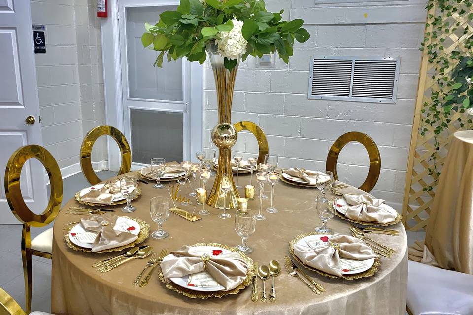 Gold Table Decor