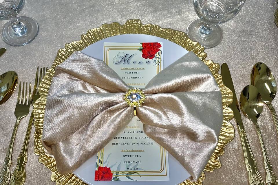 Gold Table Setting