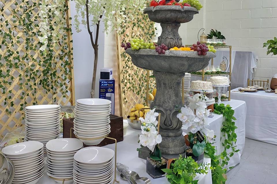 Garden-theme Food Table