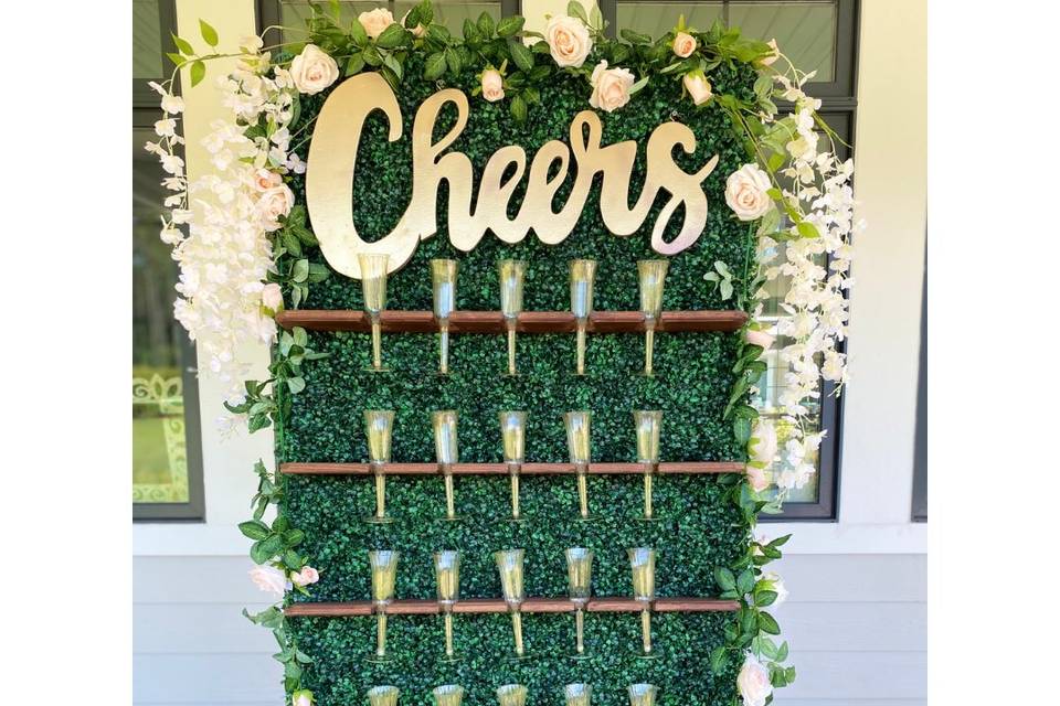 Custom champagne wall