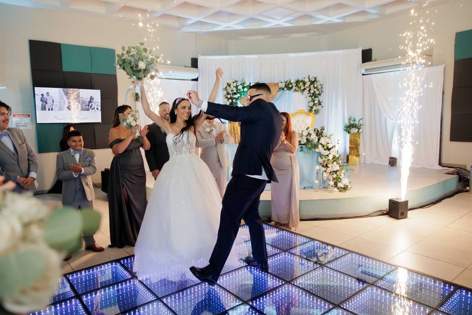 Dance floor and Cold spark