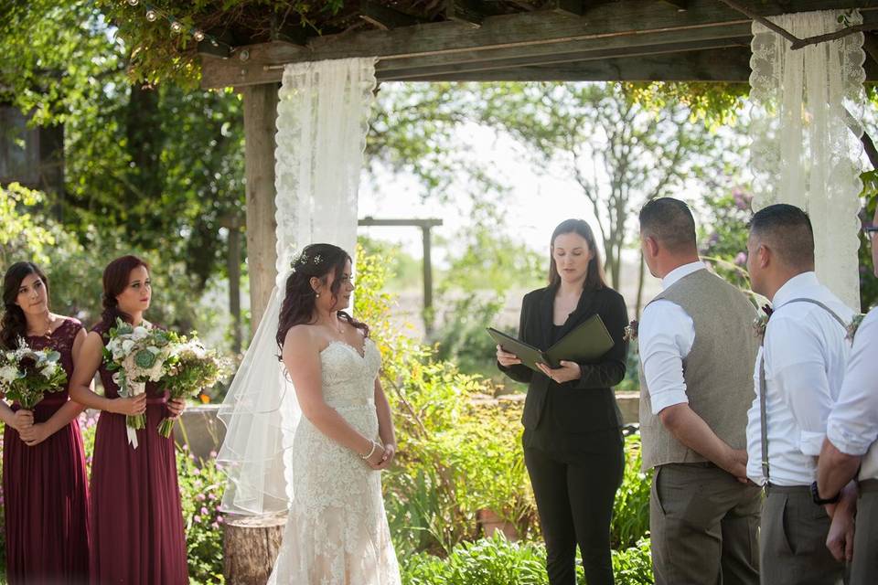 Officiant for Chris and Gina