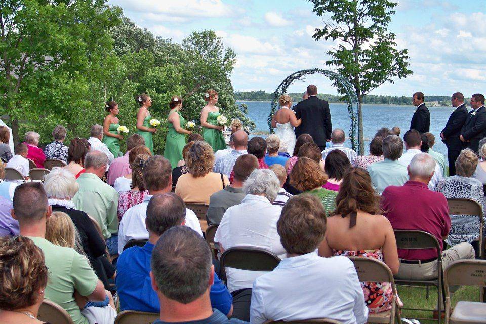 Outdoor wedding ceremony