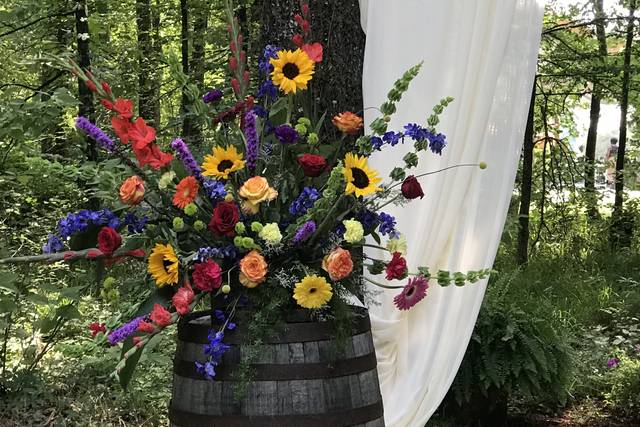 Outdoor wedding ceremony